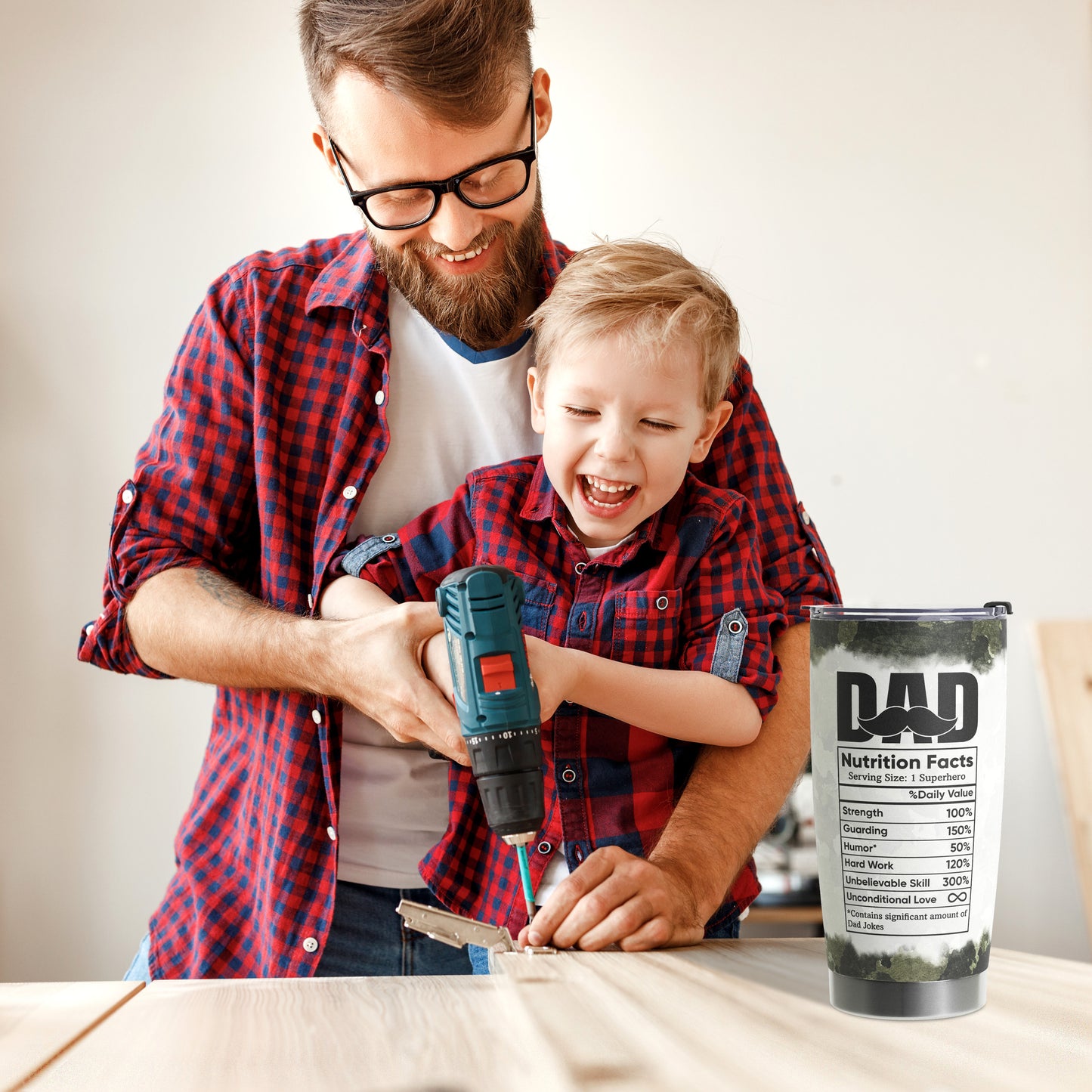 Gifts For Dad - Best Dad Ever Gifts - Dad Gifts From Daughter Son - Fathers Day Presents From Daughter Son Wife - Birthday Christmas Gifts For Dad - Stainless Steel Tumbler with Lid and Straws 20oz