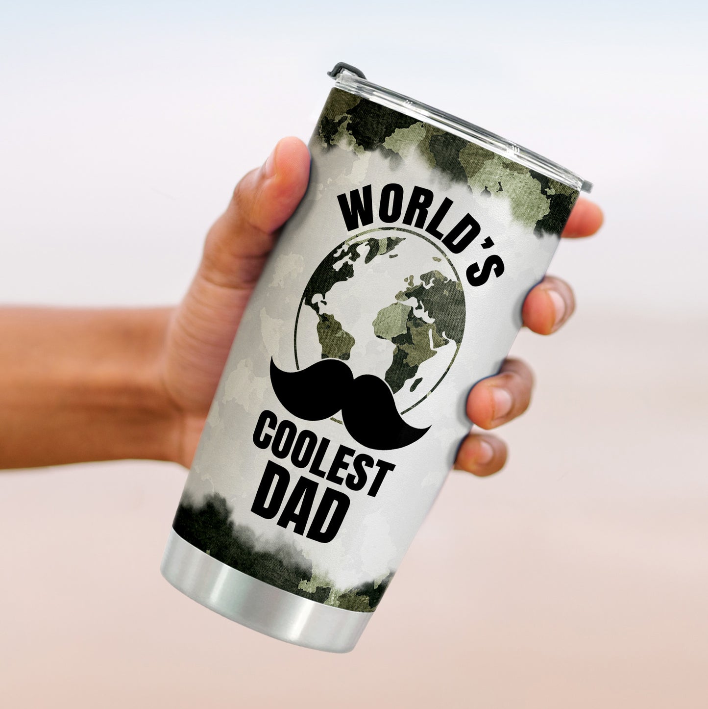 Gifts For Dad - Best Dad Ever Gifts - Dad Gifts From Daughter Son - Fathers Day Presents From Daughter Son Wife - Birthday Christmas Gifts For Dad - Stainless Steel Tumbler with Lid and Straws 20oz
