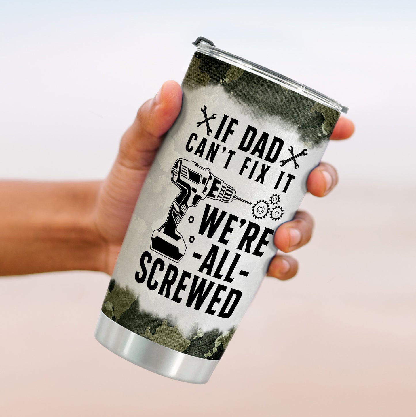Gifts For Dad - Best Dad Ever Gifts - Dad Gifts From Daughter Son - Fathers Day Presents From Daughter Son Wife - Birthday Christmas Gifts For Dad - Stainless Steel Tumbler with Lid and Straws 20oz