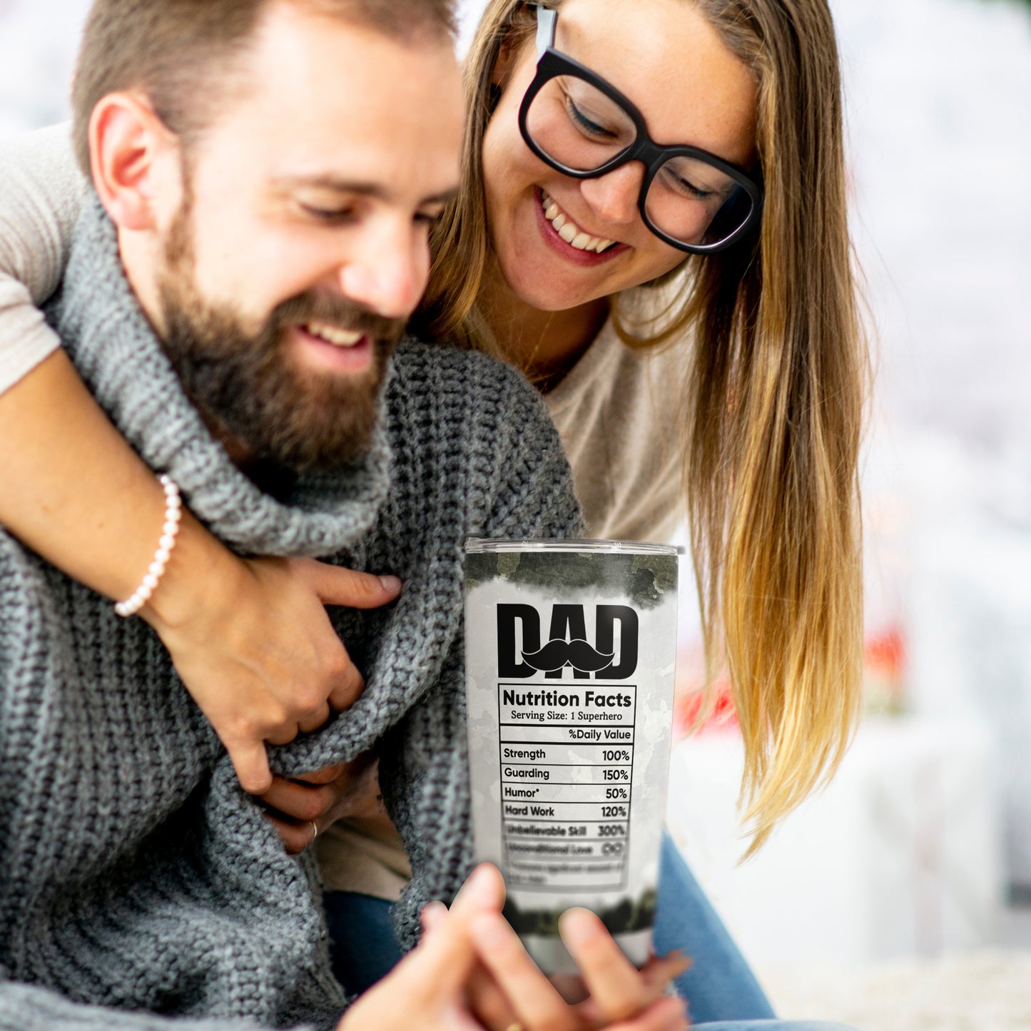 Gifts For Dad - Best Dad Ever Gifts - Dad Gifts From Daughter Son - Fathers Day Presents From Daughter Son Wife - Birthday Christmas Gifts For Dad - Stainless Steel Tumbler with Lid and Straws 20oz
