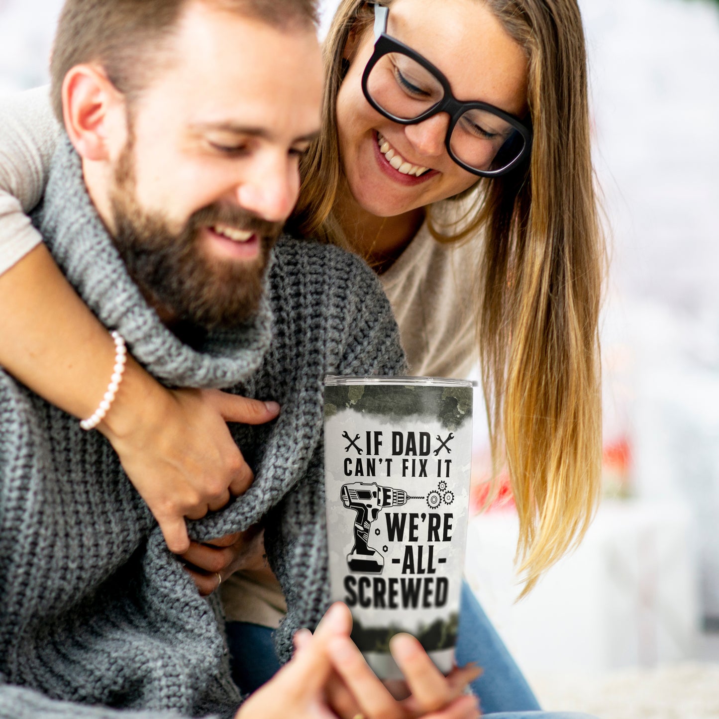 Gifts For Dad - Best Dad Ever Gifts - Dad Gifts From Daughter Son - Fathers Day Presents From Daughter Son Wife - Birthday Christmas Gifts For Dad - Stainless Steel Tumbler with Lid and Straws 20oz