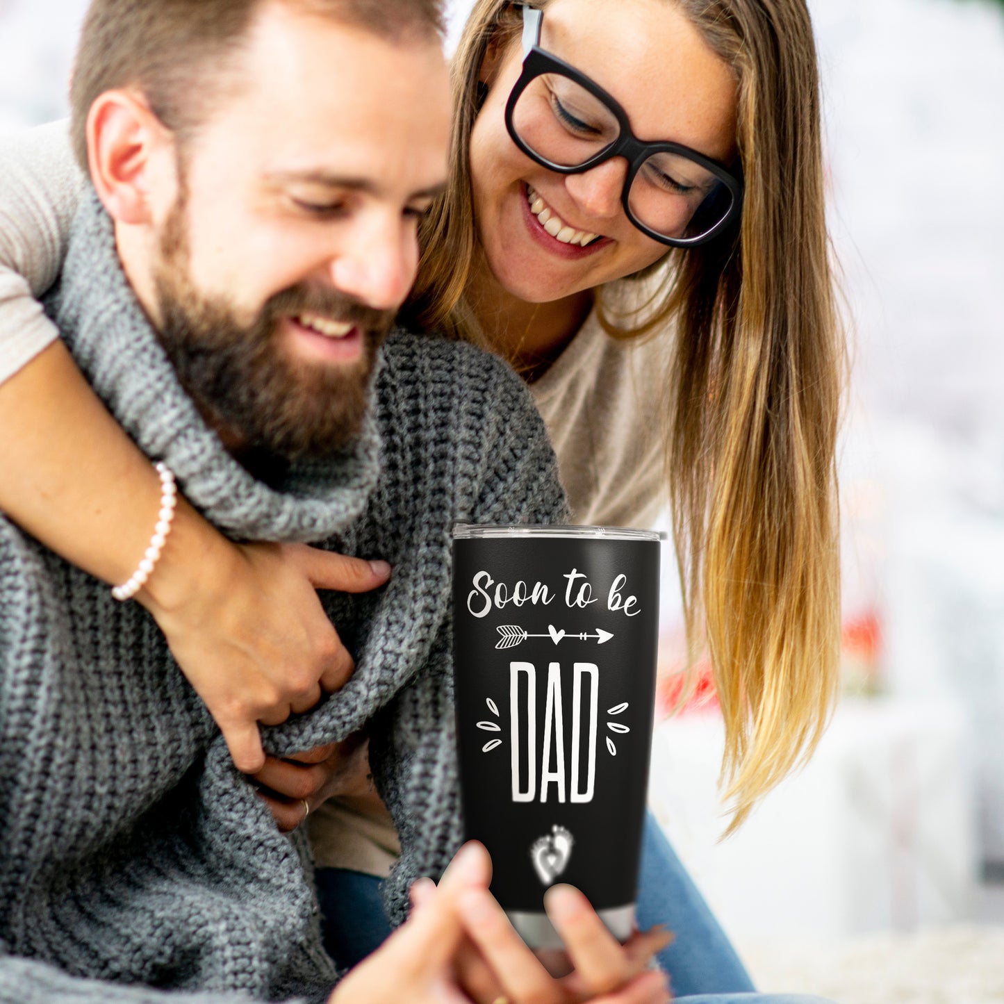 New Dad Gifts for Men - First Time Dad Gifts - Gifts for New Dad - First Fathers Day Gift From Baby - Pregnancy Announcement - Baby Revearl for Husband - Dad to Be Stainless Steel Tumbler 20oz