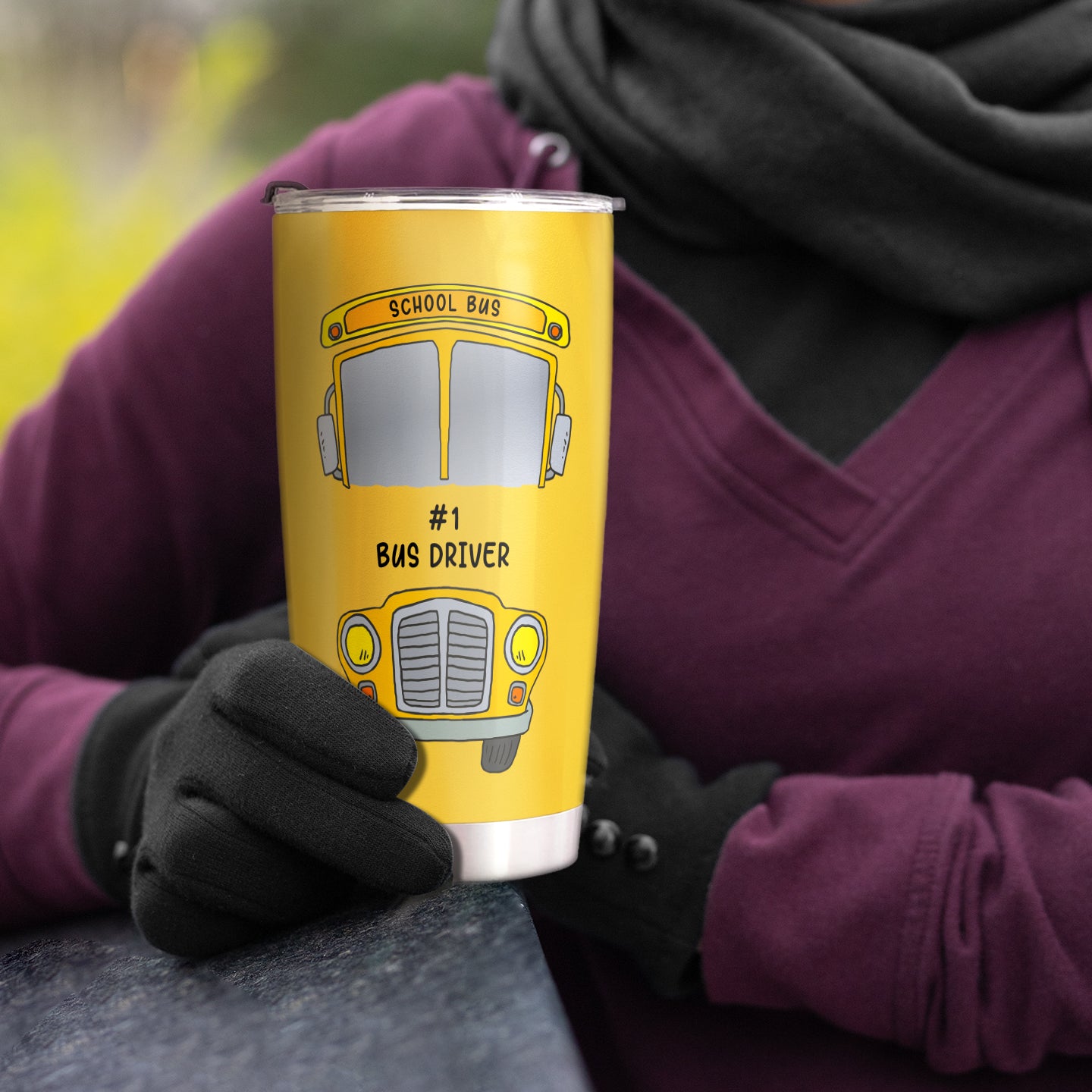 HOMISBES Bus Driver Appreciation Gifts - Stainless Steel Best Bus Driver Tumbler Cup 20oz for School Bus Driver - Gifts for Retired Bus Driver
