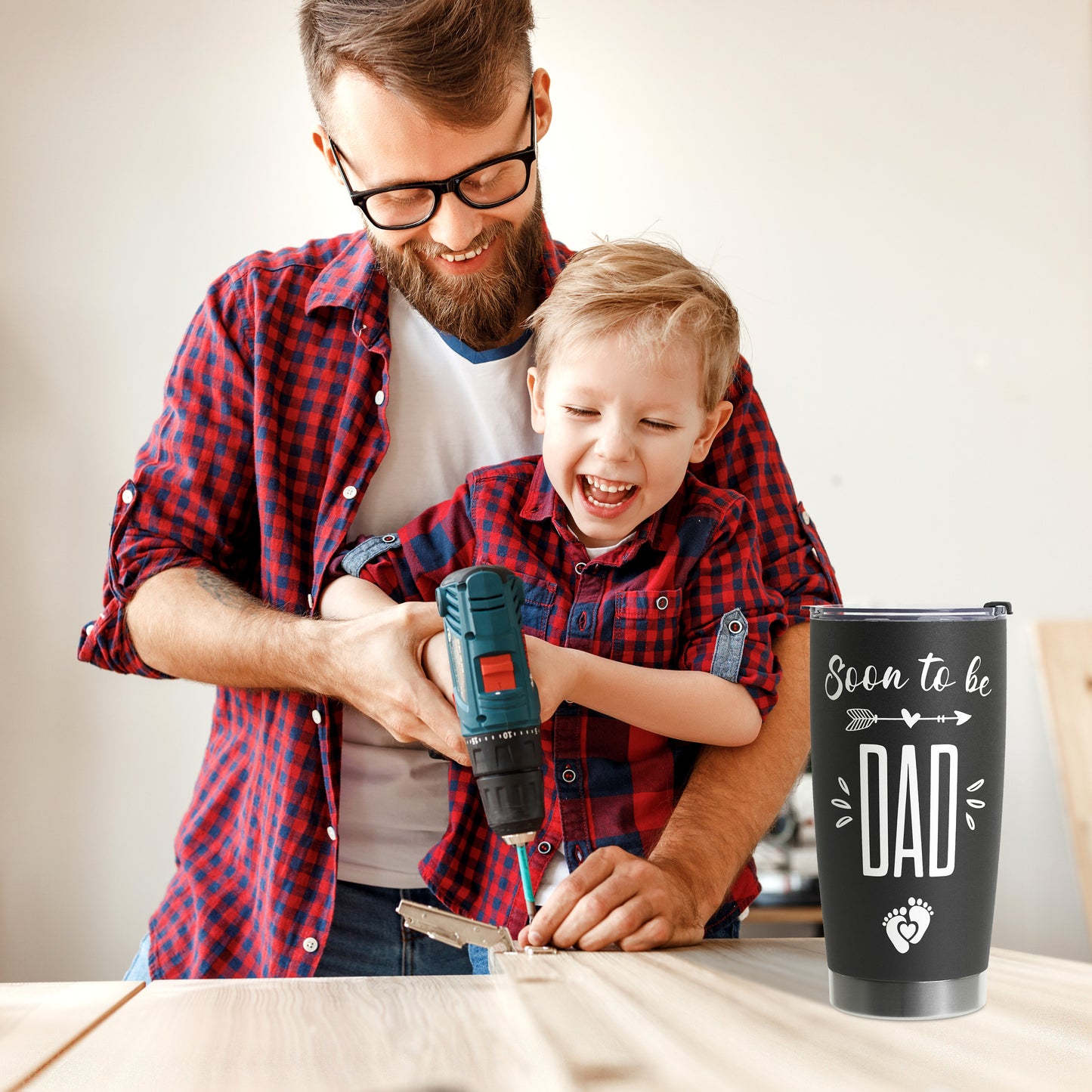 New Dad Gifts for Men - First Time Dad Gifts - Gifts for New Dad - First Fathers Day Gift From Baby - Pregnancy Announcement - Baby Revearl for Husband - Dad to Be Stainless Steel Tumbler 20oz