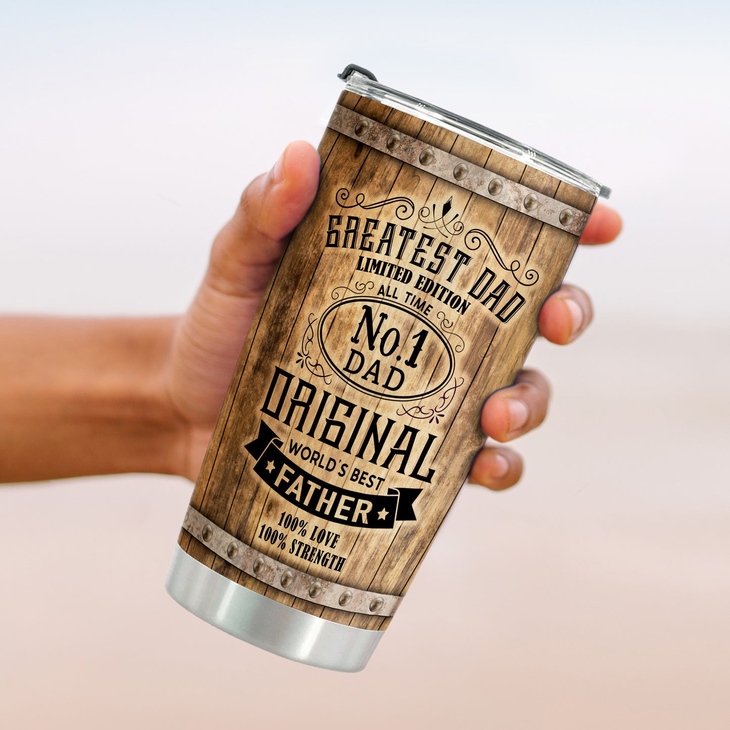 Gifts For Dad - Best Dad Ever Gifts - Dad Gifts From Daughter Son - Fathers Day Presents From Daughter Son Wife - Birthday Christmas Gifts For Dad - Stainless Steel Tumbler with Lid and Straws 20oz