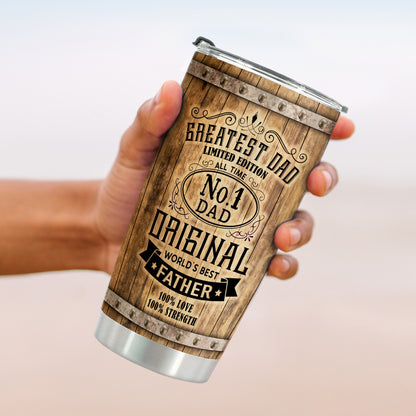 Gifts For Dad - Best Dad Ever Gifts - Dad Gifts From Daughter Son - Fathers Day Presents From Daughter Son Wife - Birthday Christmas Gifts For Dad - Stainless Steel Tumbler with Lid and Straws 20oz