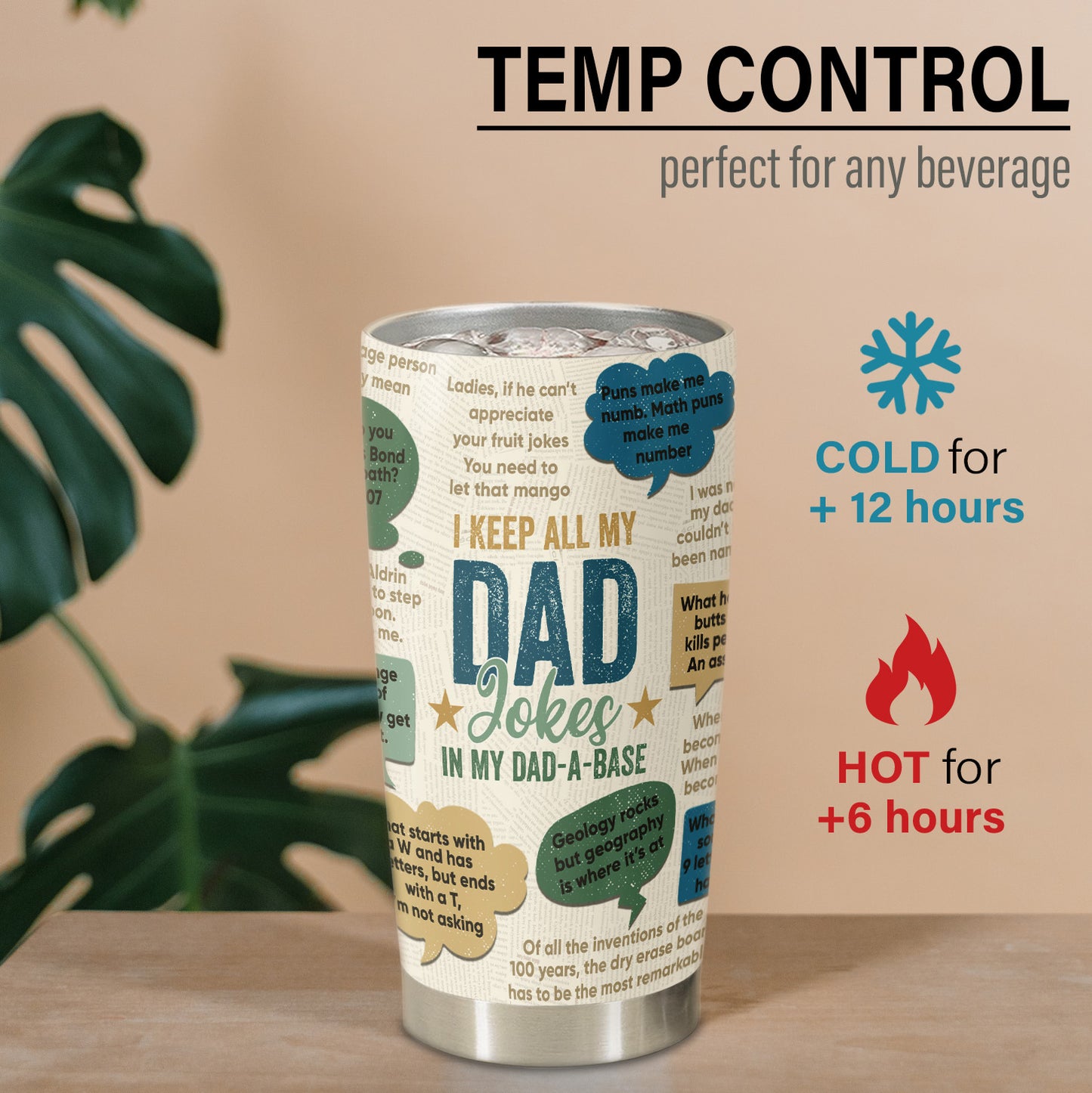 HOMISBES Best Dad Ever Gifts - Dad Gifts From Daughter Son - Dad Jokes Fathers Day Gift From Daughter Son Wife - Birthday Christmas Gifts For Dad - Stainless Steel Tumbler with Lid and Straws 20oz