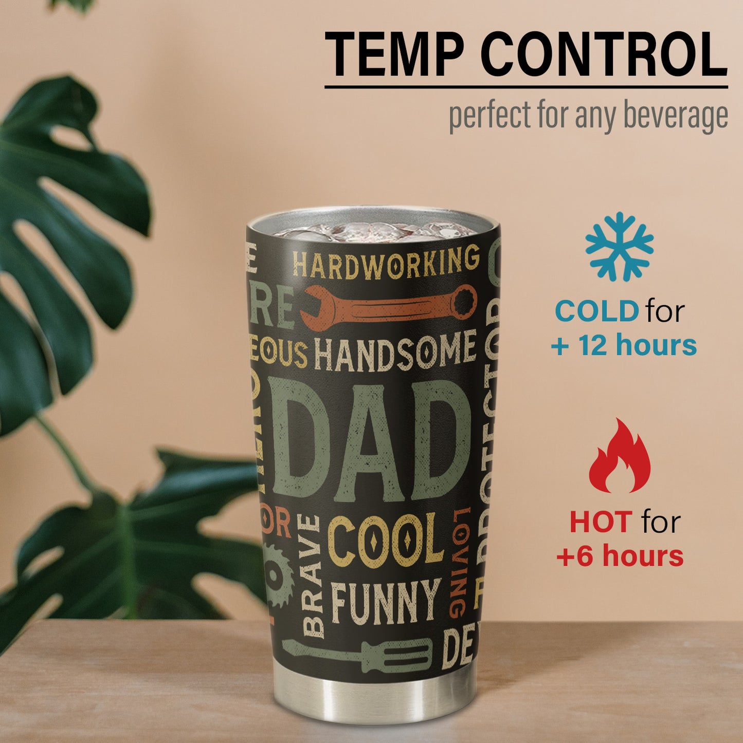 Gifts For Dad - Best Dad Ever Gifts - Dad Gifts From Daughter Son - Fathers Day Presents From Daughter Son Wife - Birthday Christmas Gifts For Dad - Stainless Steel Tumbler with Lid and Straws 20oz