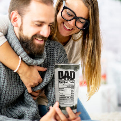 Gifts For Dad - Best Dad Ever Gifts - Dad Gifts From Daughter Son - Fathers Day Presents From Daughter Son Wife - Birthday Christmas Gifts For Dad - Stainless Steel Tumbler with Lid and Straws 20oz