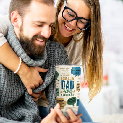 HOMISBES Best Dad Ever Gifts - Dad Gifts From Daughter Son - Dad Jokes Fathers Day Gift From Daughter Son Wife - Birthday Christmas Gifts For Dad - Stainless Steel Tumbler with Lid and Straws 20oz