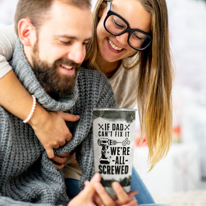 Gifts For Dad - Best Dad Ever Gifts - Dad Gifts From Daughter Son - Fathers Day Presents From Daughter Son Wife - Birthday Christmas Gifts For Dad - Stainless Steel Tumbler with Lid and Straws 20oz