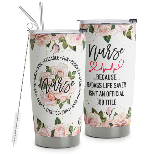 HOMISBES Nurse Graduation Gifts For Women - Nurse Coffee Travel Mug Birthday Christmas Cups Nurse Week - Nursing School Graduation for Nurses Stainless Steel Tumbler 20oz