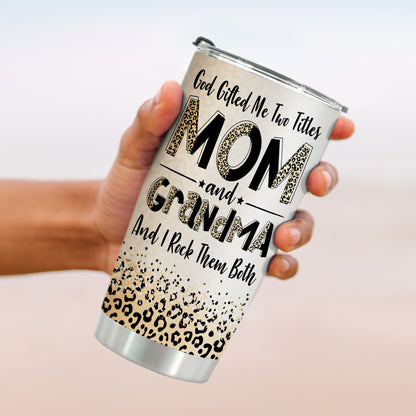 HOMISBES Grandma Gifts - Birthday Gift for Grandma From Granddaughter - Best Grandma Gifts - Mothers Day Gifts for Grandma - Grandma Coffee Mug - Stainless Steel Tumbler with Lid and Straws 20oz