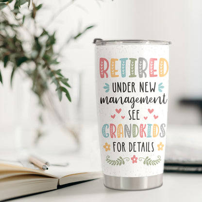 HOMISBES Retired Grandma Gifts - Birthday Christmas Gifts for Grandma Mom Nana Mimi From Daughter Son Grandkids - Best Grandma Ever Mothers Day Gifts For Grandma Cup Stainless Steel Tumbler 20oz