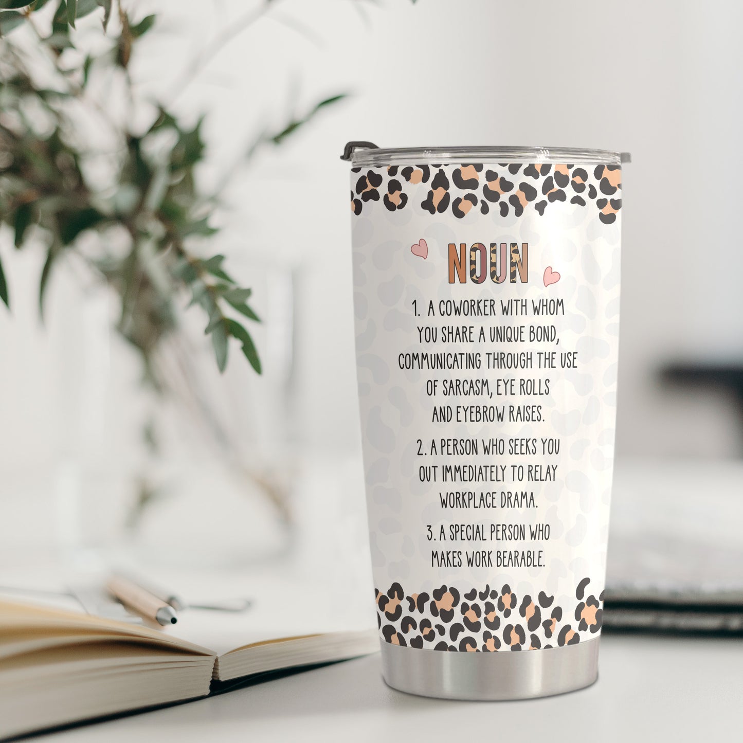 HOMISBES Work Bestie Gifts for Women - Stainless Steel Tumbler Cup 20oz for Work Best Friend - Bestfriend Birthday Gifts - Presents for Work Bestie