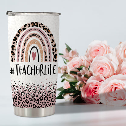 HOMISBES Teacher Appreciation Gifts - Best Teacher Gifts for Women - Thank You Gifts Back to School - Christmas Gifts for Teacher - Teacher Coffee Mug Stainless Steel Tumbler with Lid And Straws 20oz