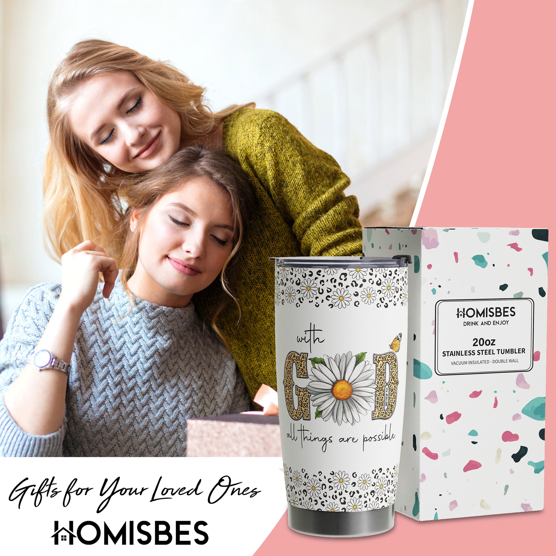 HOMISBES Mom Life Gifts for Women - Stainless Steel Mom Tumbler Cup 20oz -  Leopard Sunflower Travel …See more HOMISBES Mom Life Gifts for Women 