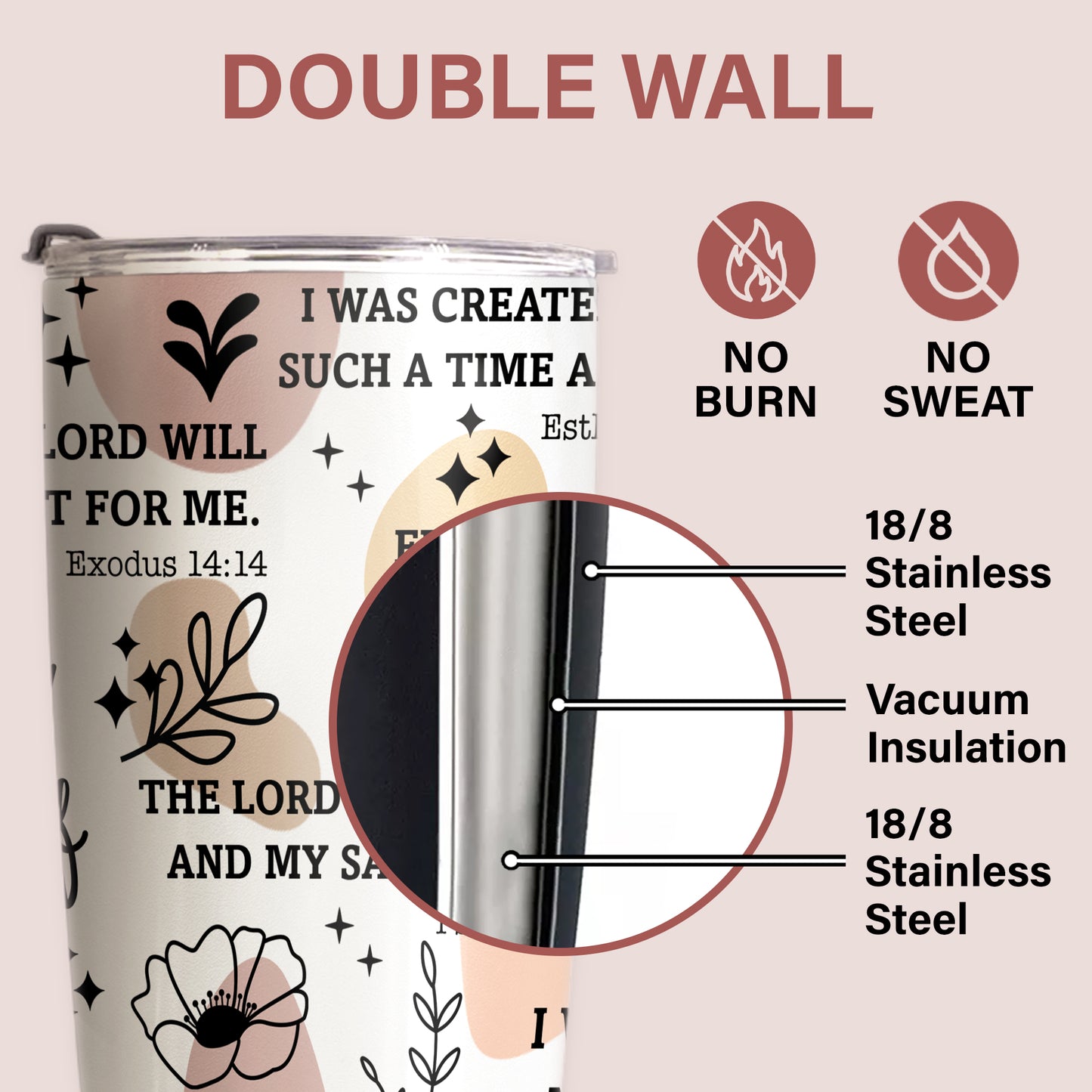 HOMISBES Christian Gifts for Women - Stainless Steel I Am a Child of God Tumbler Cup 20oz - Christian Faith Jesus God Bible Verse Religious Gifts