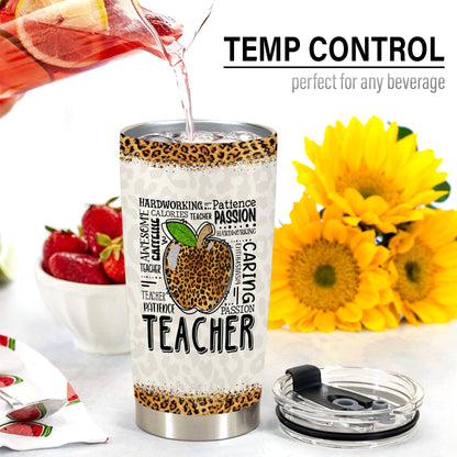 Teacher Appreciation Gifts - Best Teacher Gifts for Women - Thank You Gifts Back to School - Christmas Gifts for Teacher - Teacher Nutrition Coffee Mug Stainless Steel Tumbler with Lid And Straws 20oz