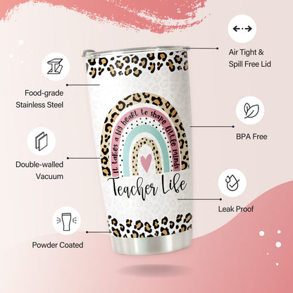 HOMISBES Teacher Appreciation Gifts - Best Teacher Gifts for Women - Thank You Gifts Back to School - Christmas Gifts for Teacher - Teacher Coffee Mug Stainless Steel Tumbler with Lid And Straws 20oz