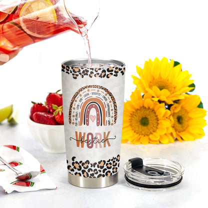 HOMISBES Work Bestie Gifts for Women - Stainless Steel Tumbler Cup 20oz for Work Best Friend - Bestfriend Birthday Gifts - Presents for Work Bestie